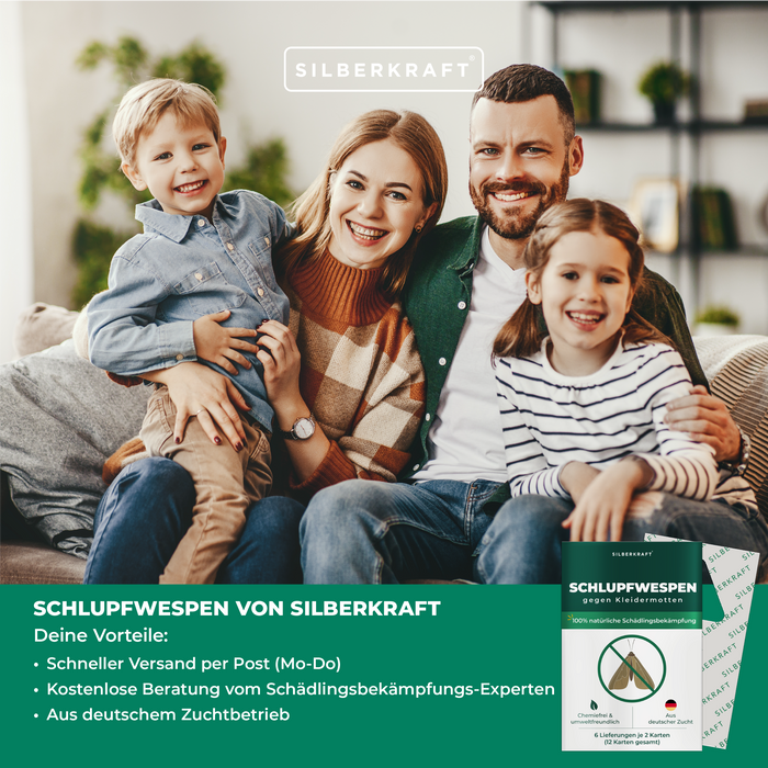 Schlupfwespen gegen Kleidermotten - Silberkraft