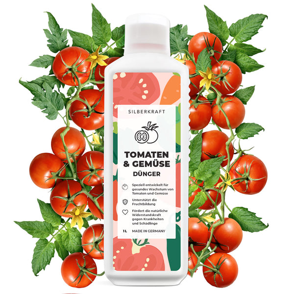 Tomatenmeststof - Minerale NPK vloeibare meststof met stikstof - Meststof voor tomaten - Plantaardige meststof - Silberkraft