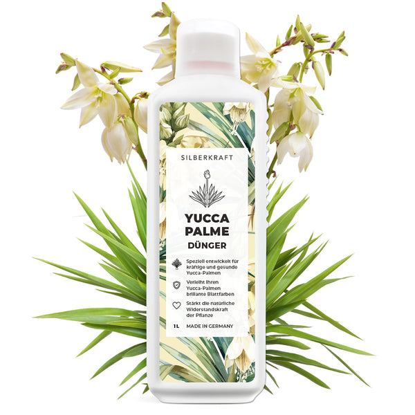 Yuccameststof - minerale NPK vloeibare meststof met stikstof - meststof voor yuccapalmen - bemesting van palmlelies - Yucca Rostrata meststof - Silberkraft