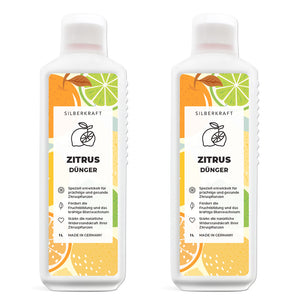 Zitrusdünger - Mineralischer NPK Flüssigdünger mit Stickstoff - Dünger für Zitruspflanzen - Zitronenbaum düngen - Silberkraft