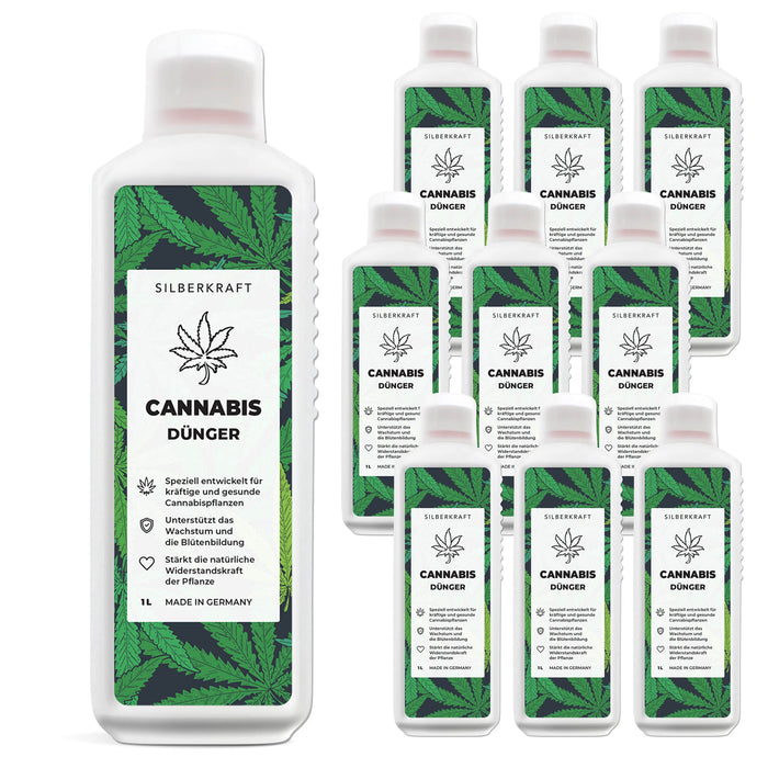 Cannabis Dünger - Mineralischer NPK Flüssigdünger mit Stickstoff - Dünger für Cannabispflanzen - Hanf Dünger - Silberkraft