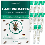 Silberkraft pilspiraten tegen rijstmeelkevers, natuurlijke nuttige insecten voor chemicaliënvrije bestrijding van meelkevers in het huishouden, uit Duitse kweek, 10x 30 pilspiraten per tube