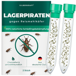 Silberkraft pilspiraten tegen rijstmeelkevers, natuurlijke nuttige insecten voor chemicaliënvrije bestrijding van meelkevers in het huishouden, uit Duitse kweek, 2x 30 pilspiraten per tube