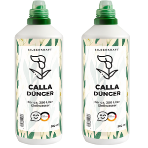 Calladünger – Mineralischer NPK Flüssigdünger mit Stickstoff – Dünger für Calla (Zantedeschia) – Zimmer- & Gartenpflanzen-Dünger - Silberkraft