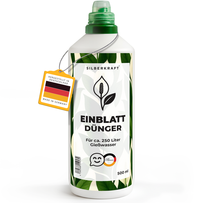 Enkelbladige meststof - Minerale NPK vloeibare meststof met stikstof - Meststof voor enkelbladig (Spathiphyllum) - Kamerplantenmeststof - Silberkraft