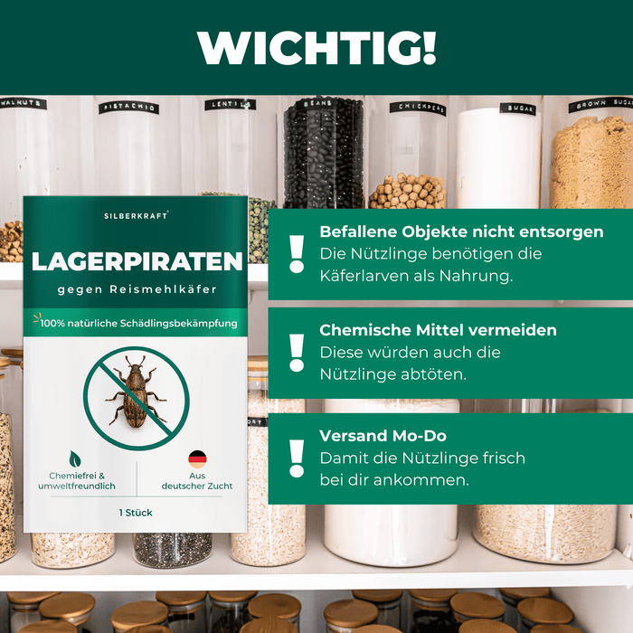 Silberkraft Lagerpiraten gegen Reismehlkäfer Produktbilder