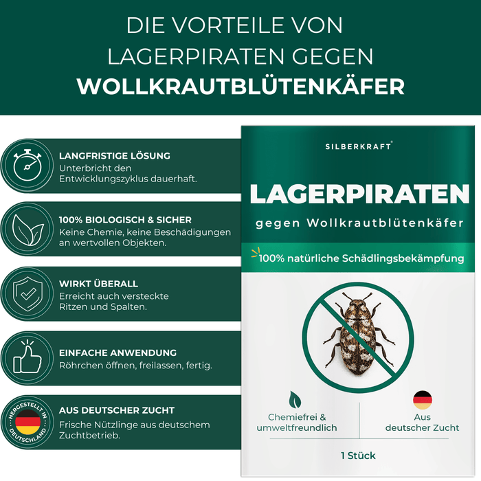Silberkraft Lagerpiraten gegen Wollkrautbltenkfer Produkt Bilder