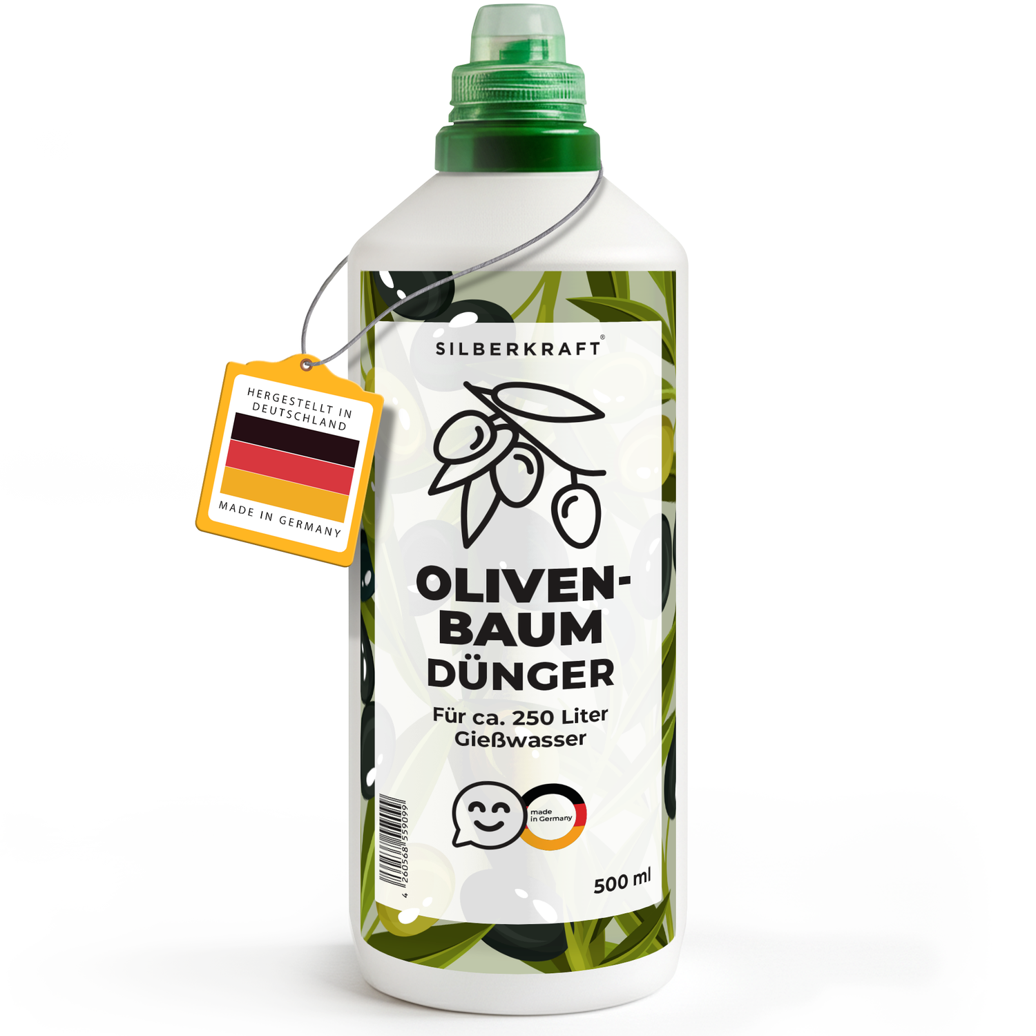 Olivenbaumdünger – Mineralischer NPK Flüssigdünger mit Stickstoff – Dünger für Olivenbaum – Mediterrane Kübelpflanzen-Dünger - Silberkraft