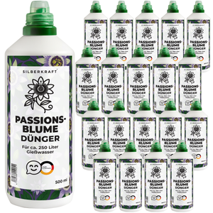 Passionsblumendünger – Mineralischer NPK Flüssigdünger mit Stickstoff – Dünger für Passionsblumen (Passiflora) – Kletterpflanzen-Dünger - Silberkraft