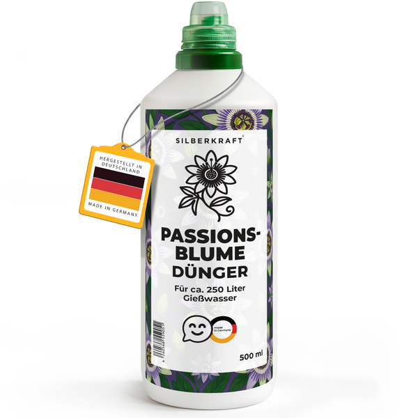Passiebloemenmest - Minerale NPK vloeibare meststof met stikstof - Meststof voor passiebloemen (Passiflora) - Klimplantenmest - Silberkraft
