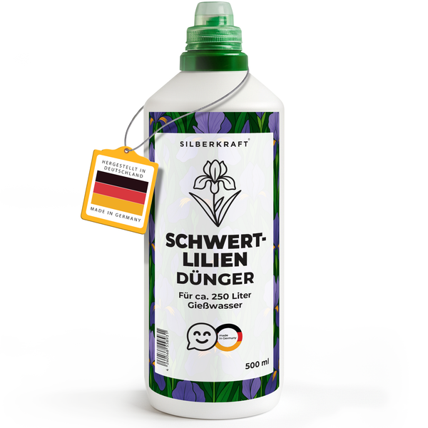 Irismeststof - Minerale NPK vloeibare meststof met stikstof - Meststof voor irissen (irissen) - Vaste plantenmest - Silberkraft