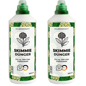 Skimmiedünger – Mineralischer NPK Flüssigdünger mit Stickstoff – Dünger für Skimmien – Ziersträucher-Dünger - Silberkraft