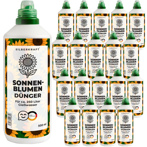 Sonnenblumendünger – Mineralischer NPK Flüssigdünger mit Stickstoff – Dünger für Sonnenblumen – Blühpflanzen-Dünger - Silberkraft