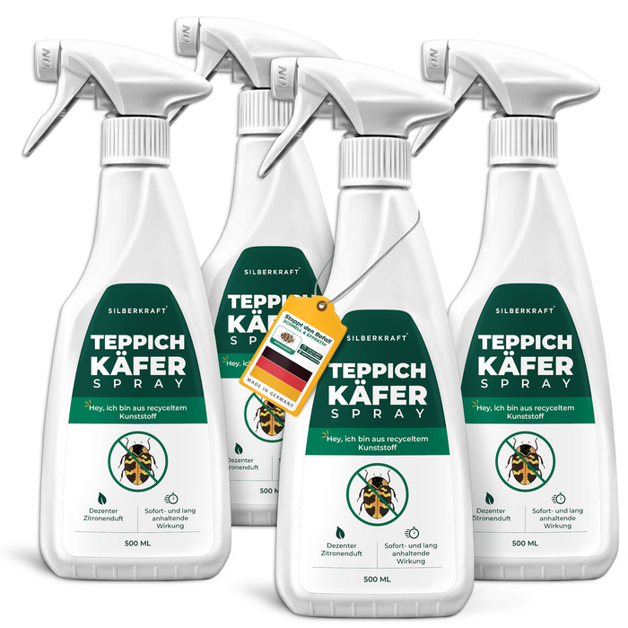 Teppichkäfer Spray - Teppichkäfer vertreiben & loswerden - Silberkraft