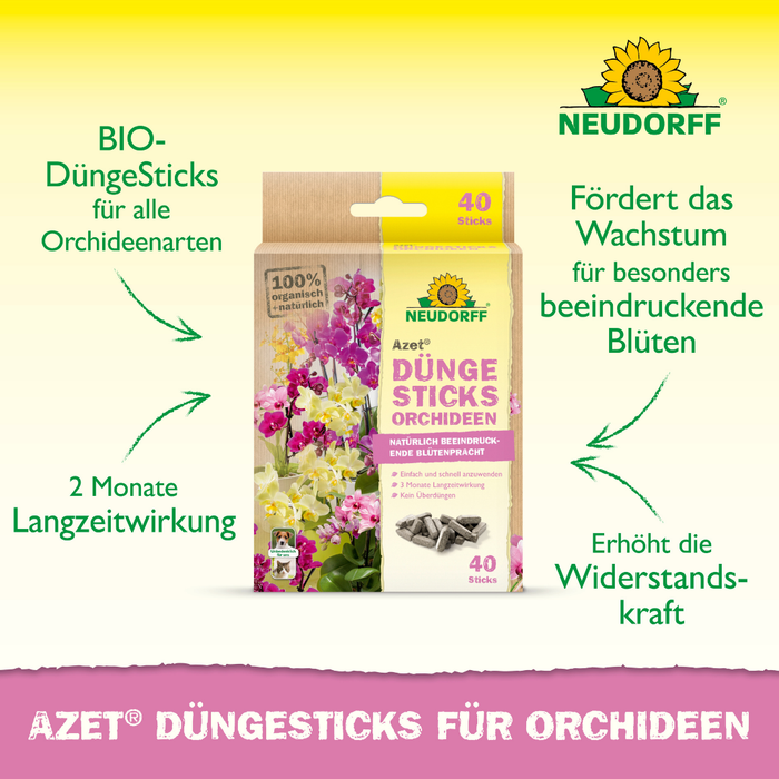 Neudorff Azet kunstmeststicks voor orchideeën - Silberkraft