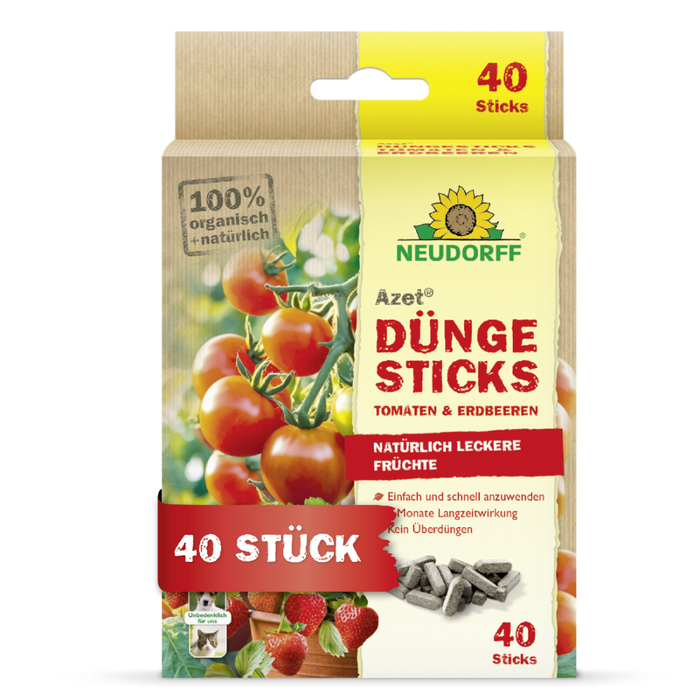 Neudorff Azet kunstmeststicks voor tomaten en aardbeien - Silberkraft