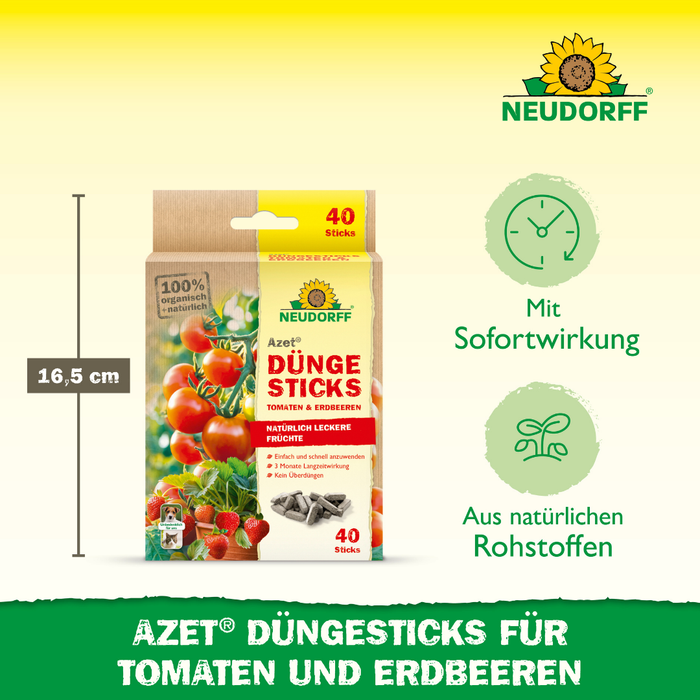 Neudorff Azet kunstmeststicks voor tomaten en aardbeien - Silberkraft