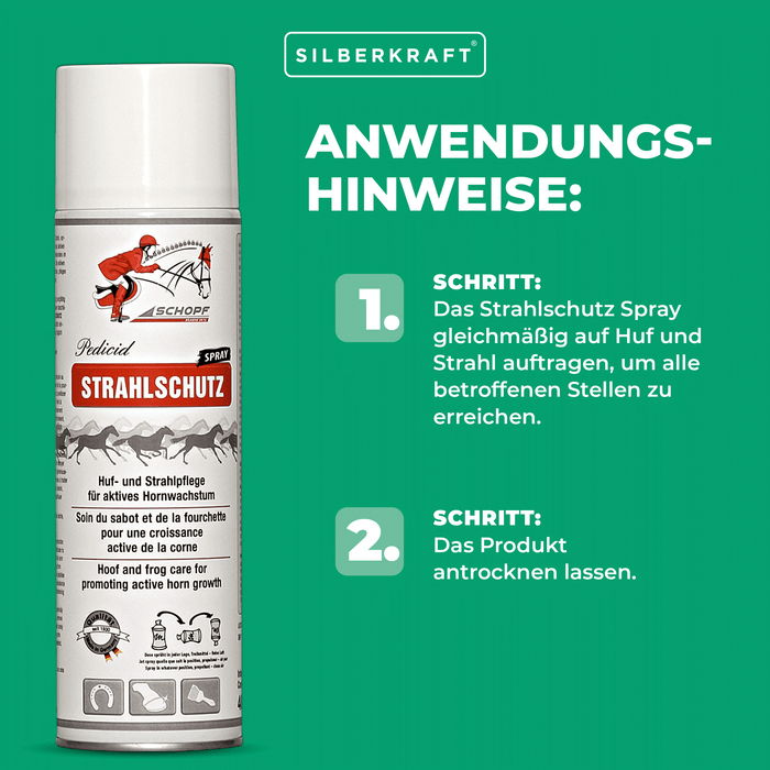 Strahlschutz Spray für robuste Pferdehufen - Silberkraft