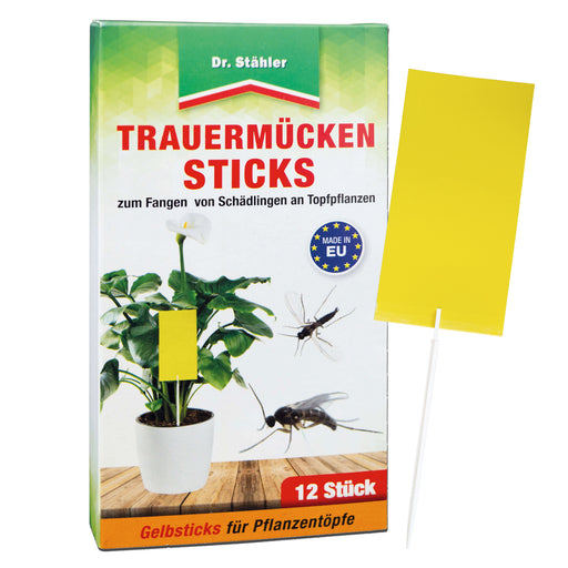 Trauermücken-Sticks: Effektive Bekämpfung von Weiße Fliegen, Trauermücken, Obst- und Essigfliegen, Thripsen und Zikaden - Silberkraft