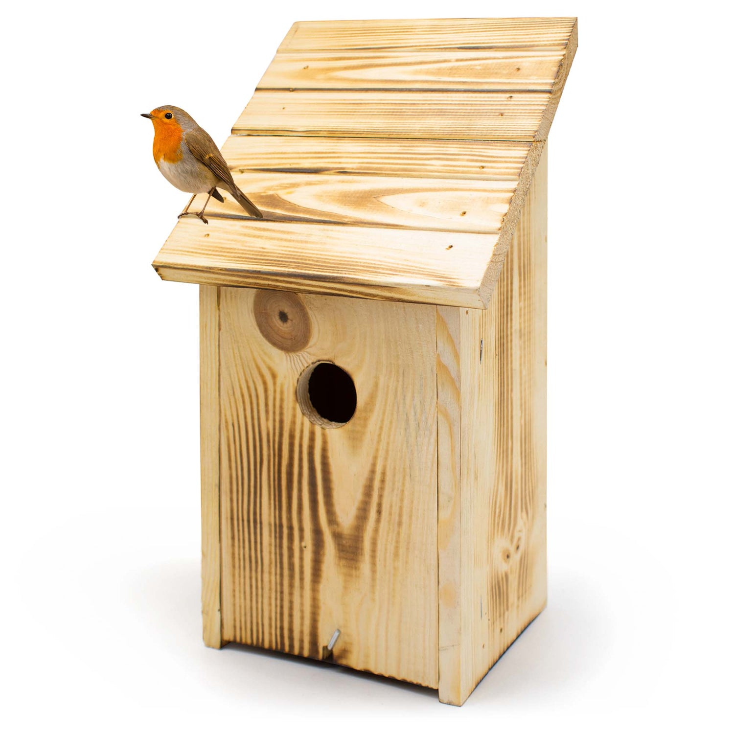 Stevig houten nestkastje om op te hangen