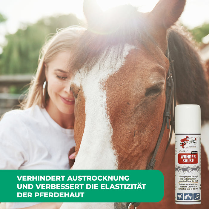 Salbenspray zum Schutz und zur Pflege von Pferdehaut - Silberkraft