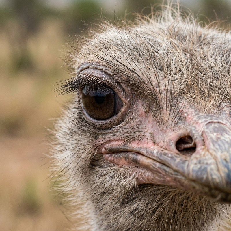 Afrikanischer Strauß (Struthio camelus), AI-illustratie