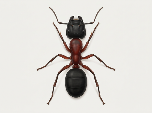 Reuzenmier (Camponotus), werkster van bovenaf