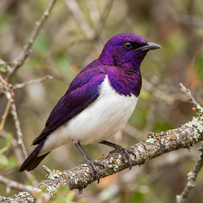 Amethyststar (Cinnyricinclus leucogaster), AI-illustratie