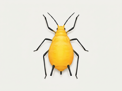 Oleanderbladluis (Aphis nerii) van bovenaf