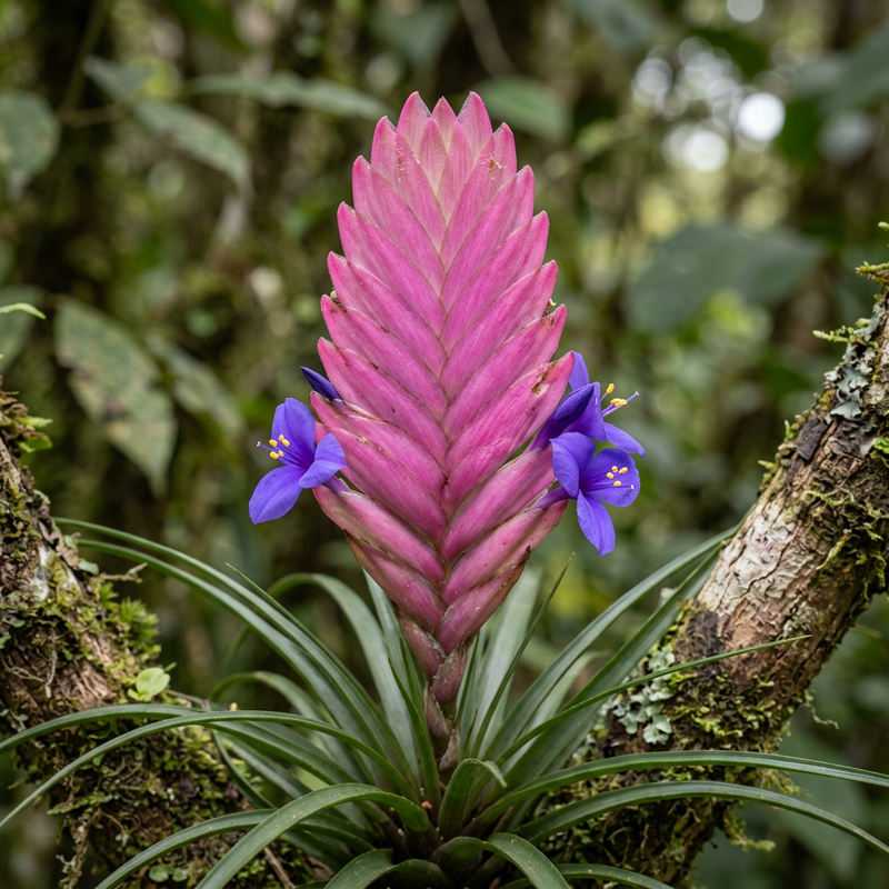 Blauwe tillandsia