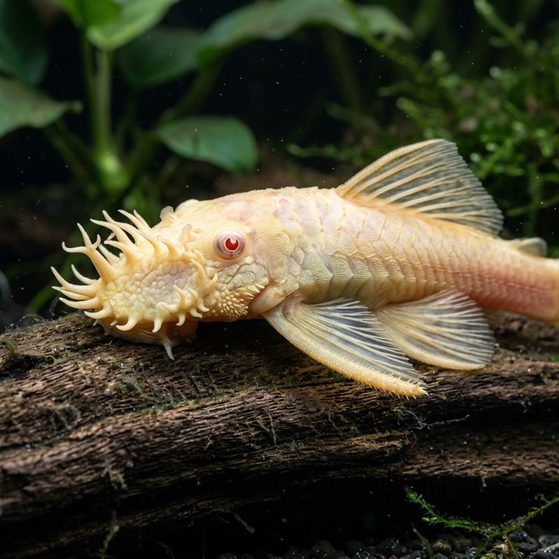 Blauwantennemeerval (kweekvorm voor albino's)