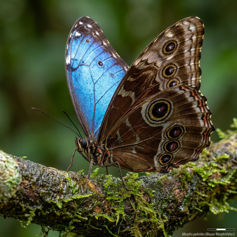 Blauwe morphovlinder
