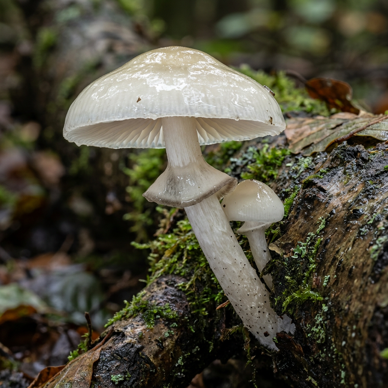 Buchen-Schleimrübling (Mucidula mucida), AI-illustratie