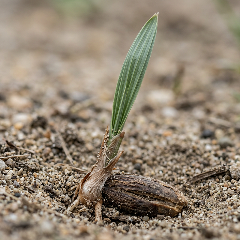Dattelpalme (Sämling) (Phoenix dactylifera), AI-illustratie