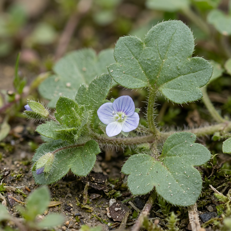 Efeu-Ehrenpreis (Veronica hederifolia), AI-illustratie