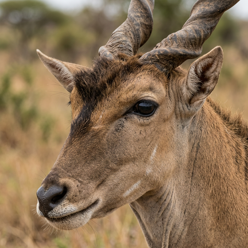 Elenantilope (Taurotragus oryx), AI-illustratie
