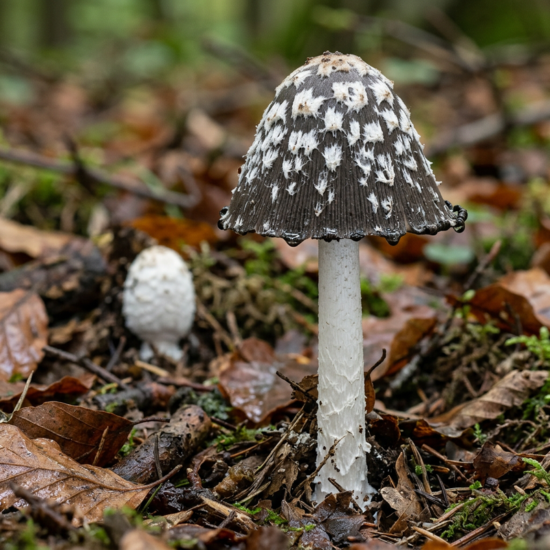 Elstern-Tintling (Coprinopsis picacea), AI-illustratie