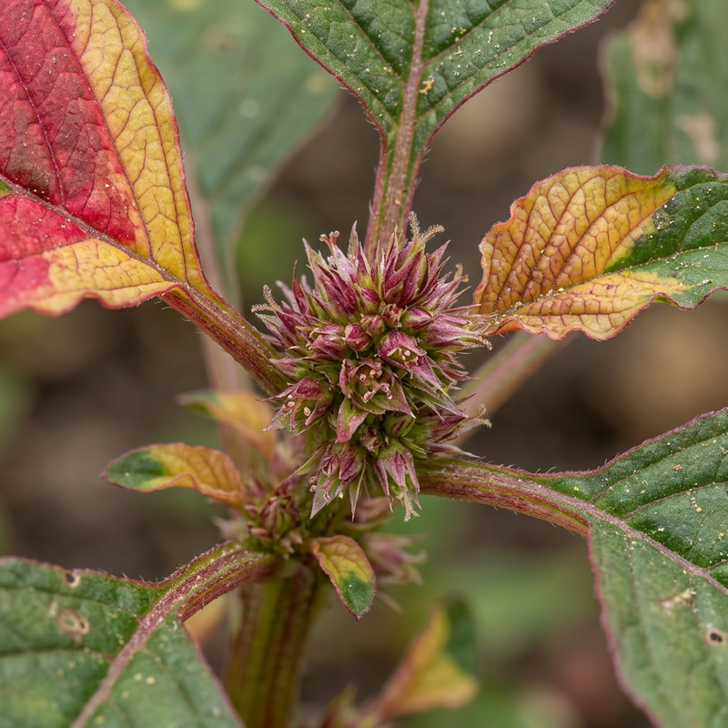 Tuin amarant (Amaranthus tricolor), AI-illustratie
