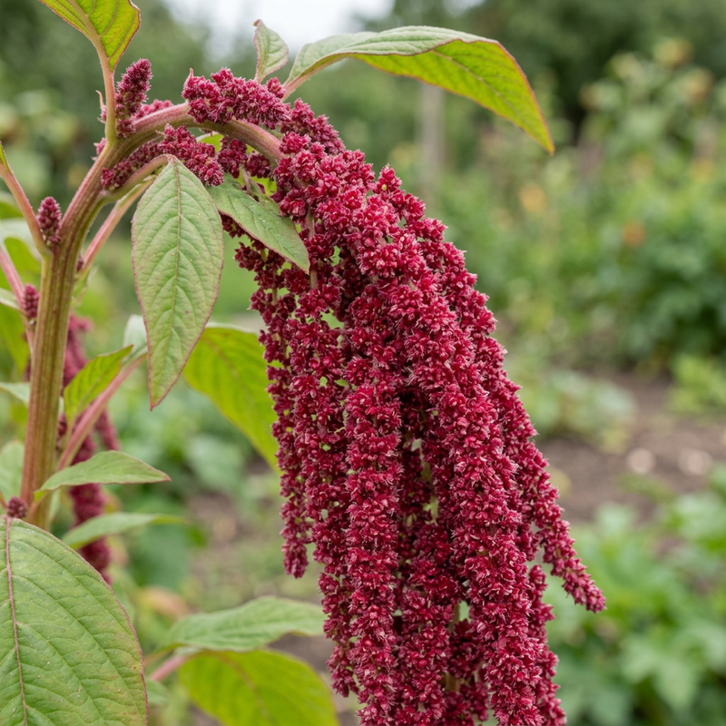 Garten-Fuchsschwanz (Amaranthus caudatus), AI-illustratie