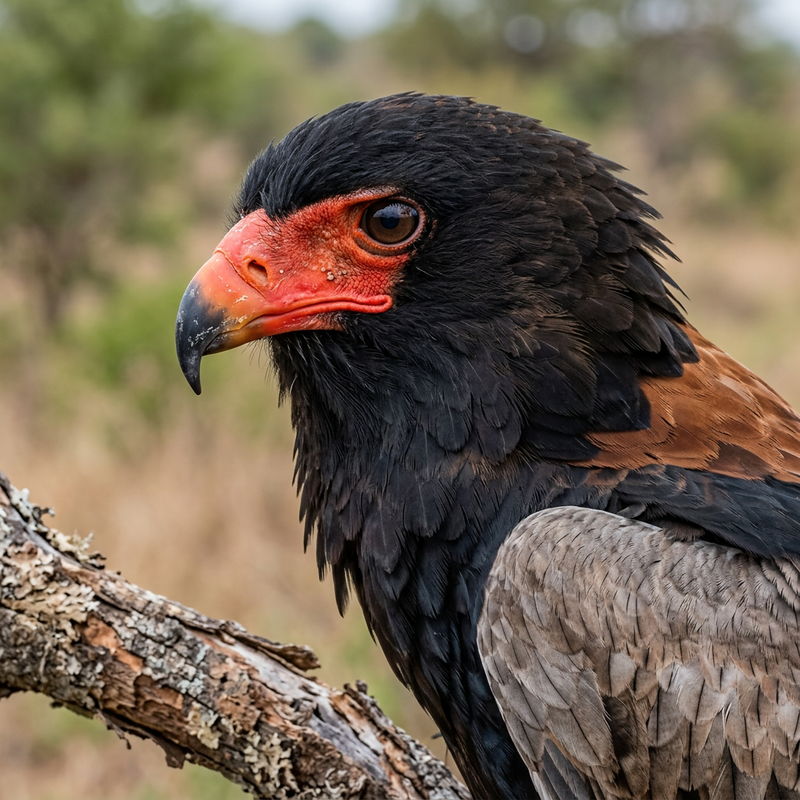 Gaukler (Terathopius ecaudatus), AI-illustratie