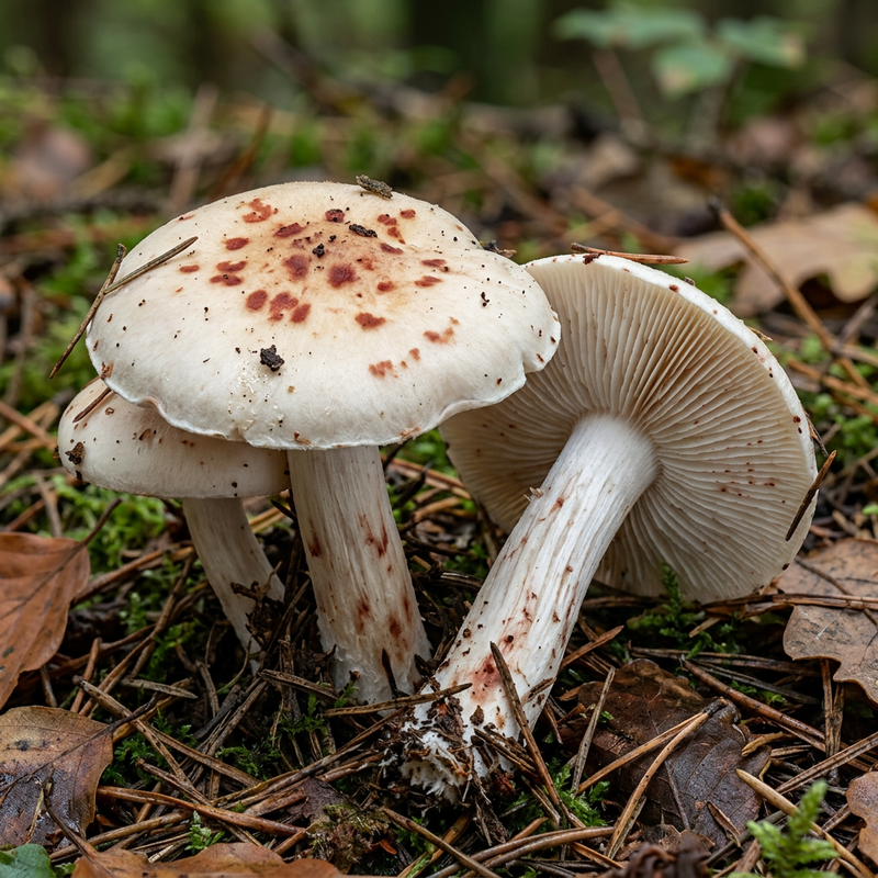 Gefleckter Rübling (Rhodocollybia maculata), AI-illustratie