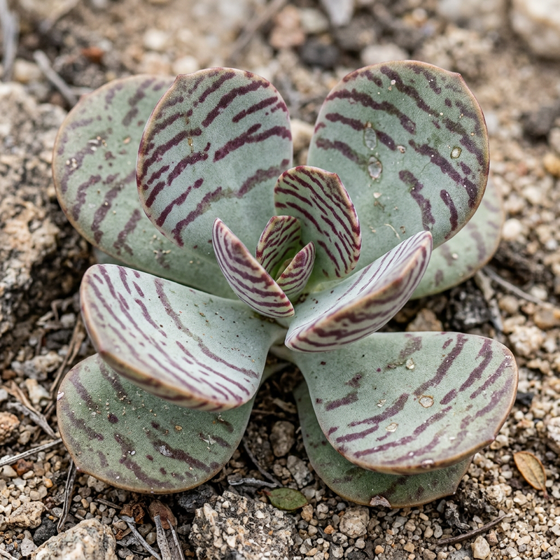 Gestreifte Kalanchoe (Kalanchoe humilis), AI-illustratie
