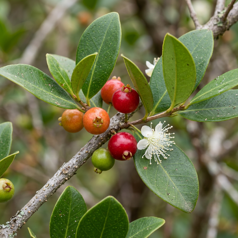 Grünalgen (Eugenia punicifolia), AI-illustratie