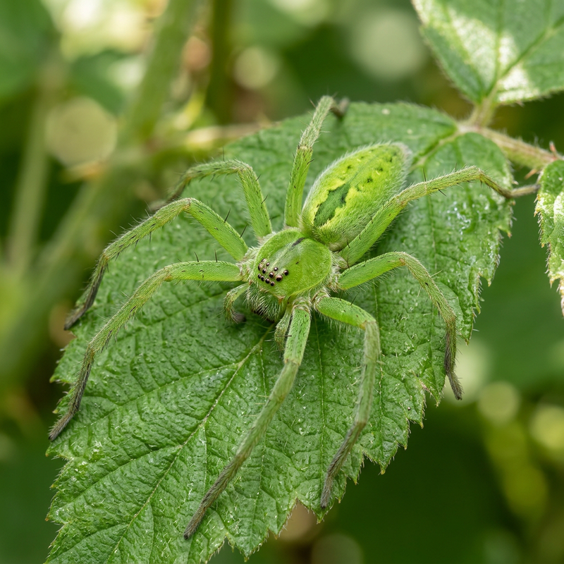 Groene scurry-spin