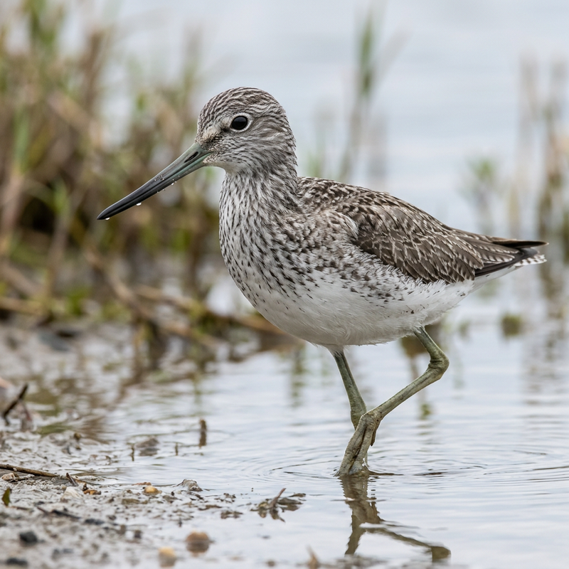 Groenpootruiter (Tringa nebularia), AI-illustratie