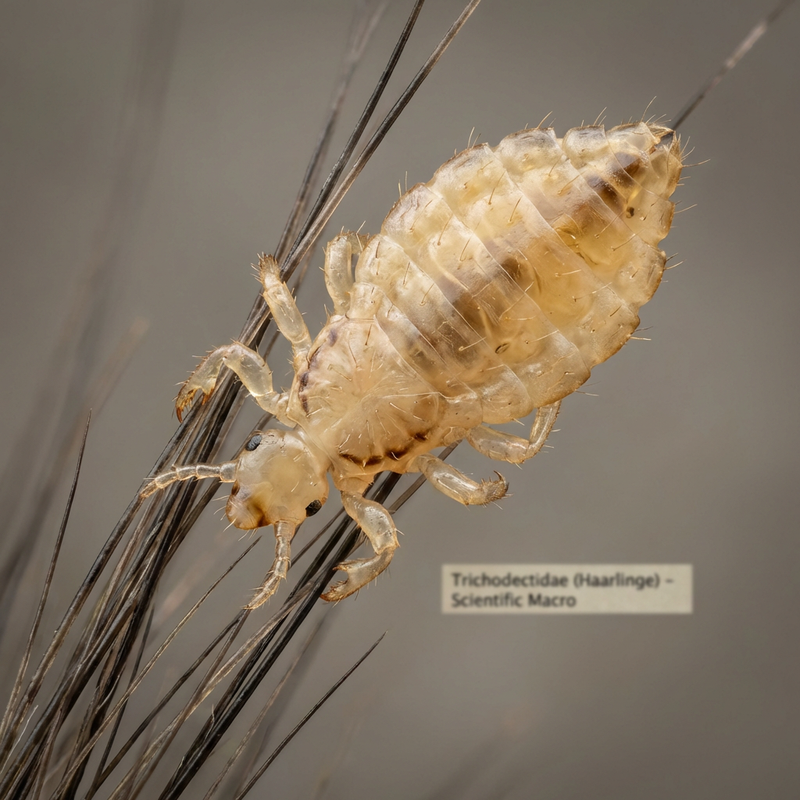 Haarlingen (Trichodectidae), AI-illustratie