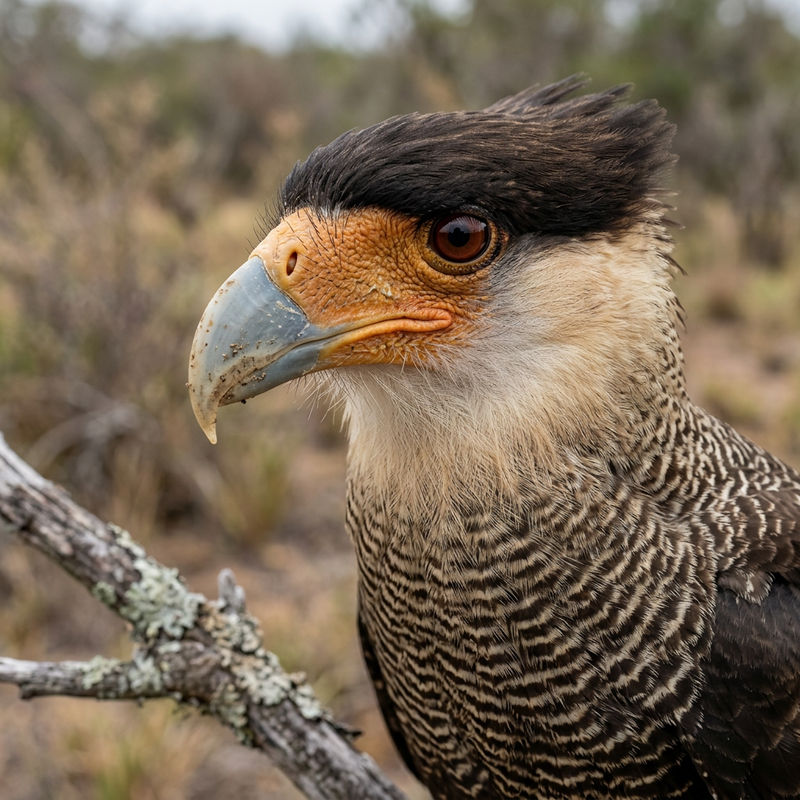 Haubenkarakara (Caracara plancus), AI-illustratie