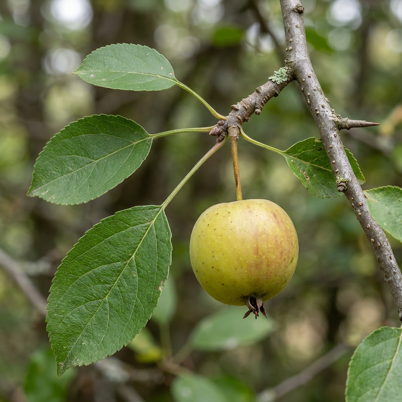 Holzapfel (Malus sylvestris), AI-illustratie