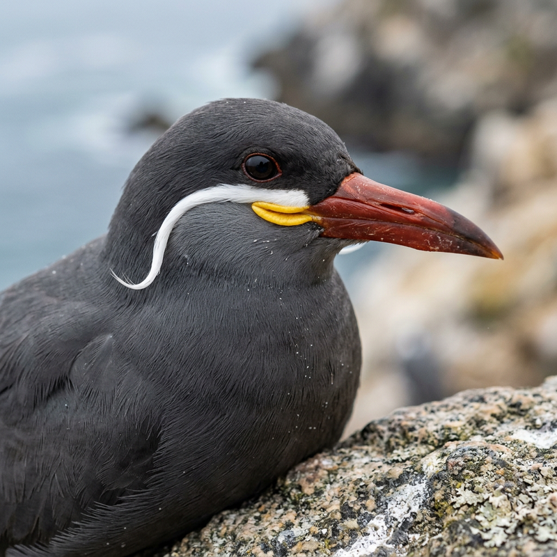 Inca-Seeschwalbe (Larosterna inca), AI-illustratie