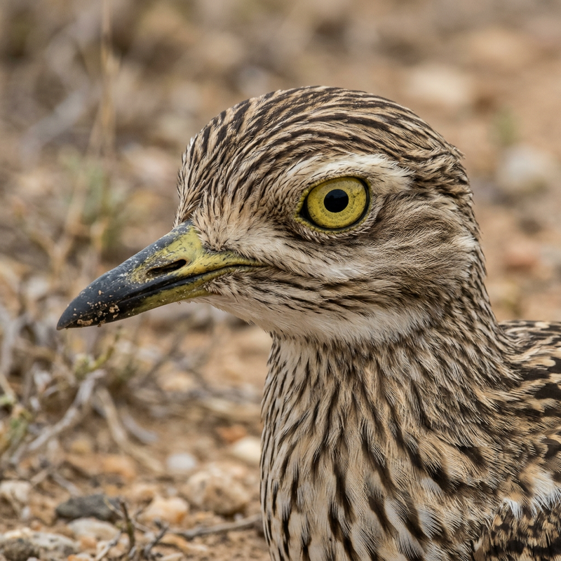 Kaptriel (Burhinus capensis), AI-illustratie